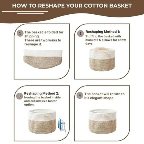 Lion Face Cotton Storage Basket with Lid