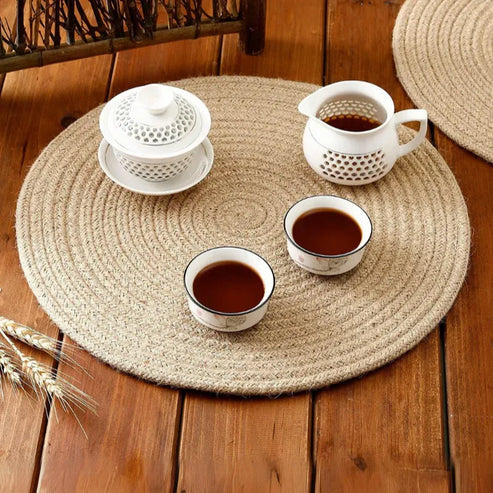 Beige Cotton Braided Placemats