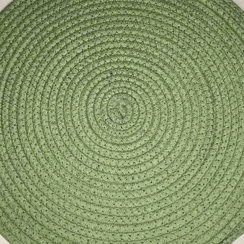 Light Green Cotton Braided Placemats