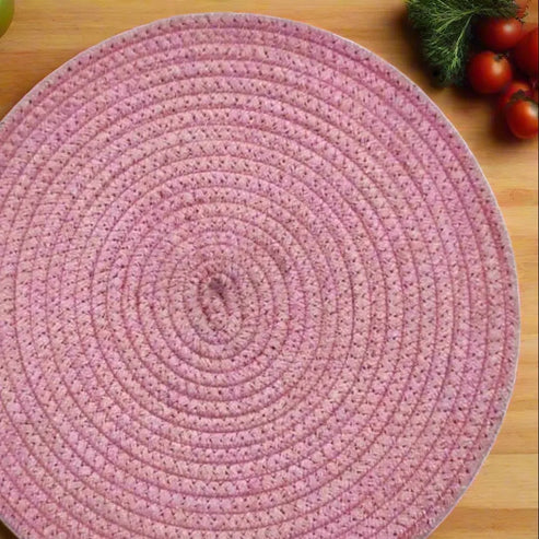 Pink Cotton Braided Placemats