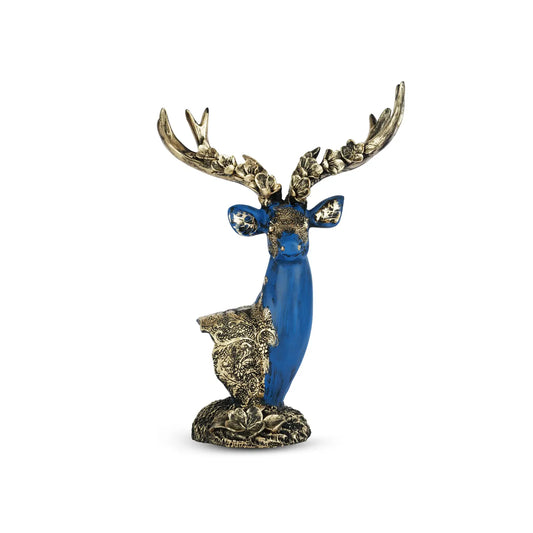 A Statue of a Reindeer Horn Face: Graceful Majesty