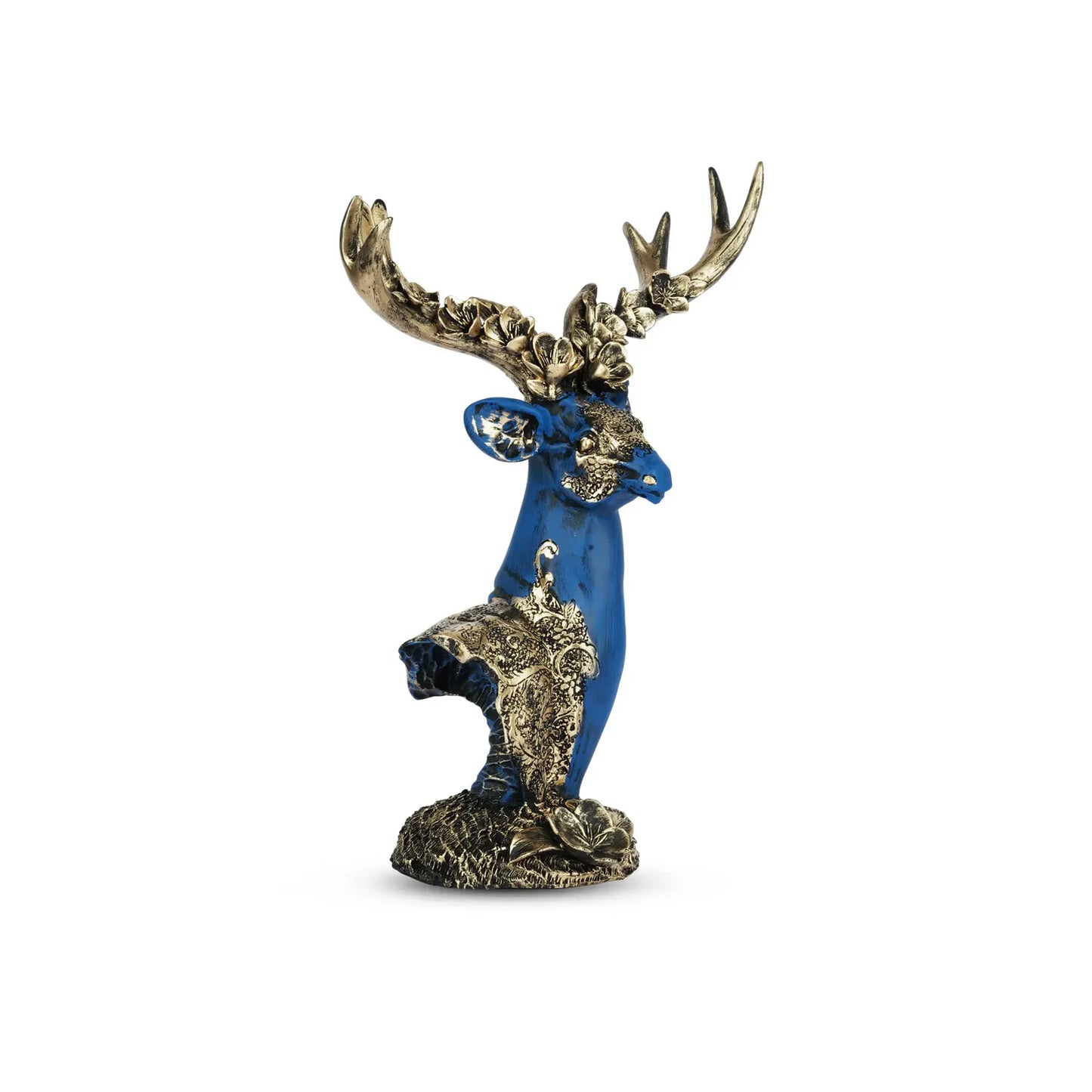 A Statue of a Reindeer Horn Face: Graceful Majesty