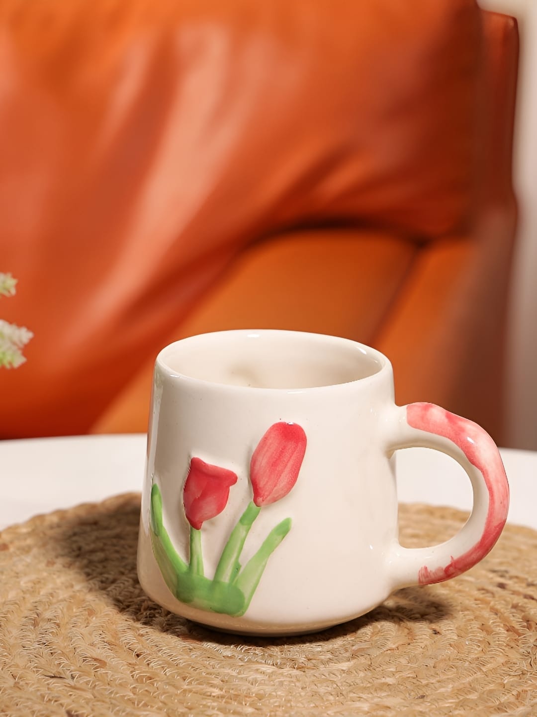Pink Tulip Flower Mug - 300 ml