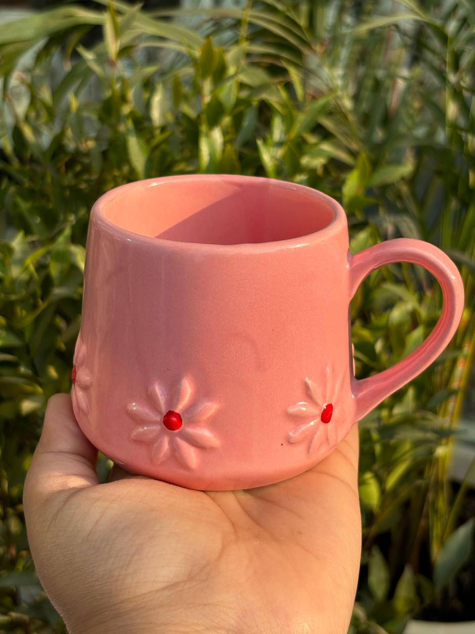 Pink Lilly Flower Pinterest Coffee Mug - 300 ml