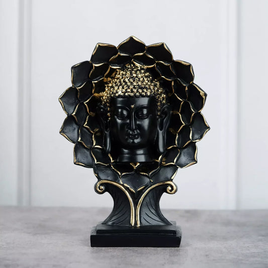 Buddha Face Tree Resin Sculpture