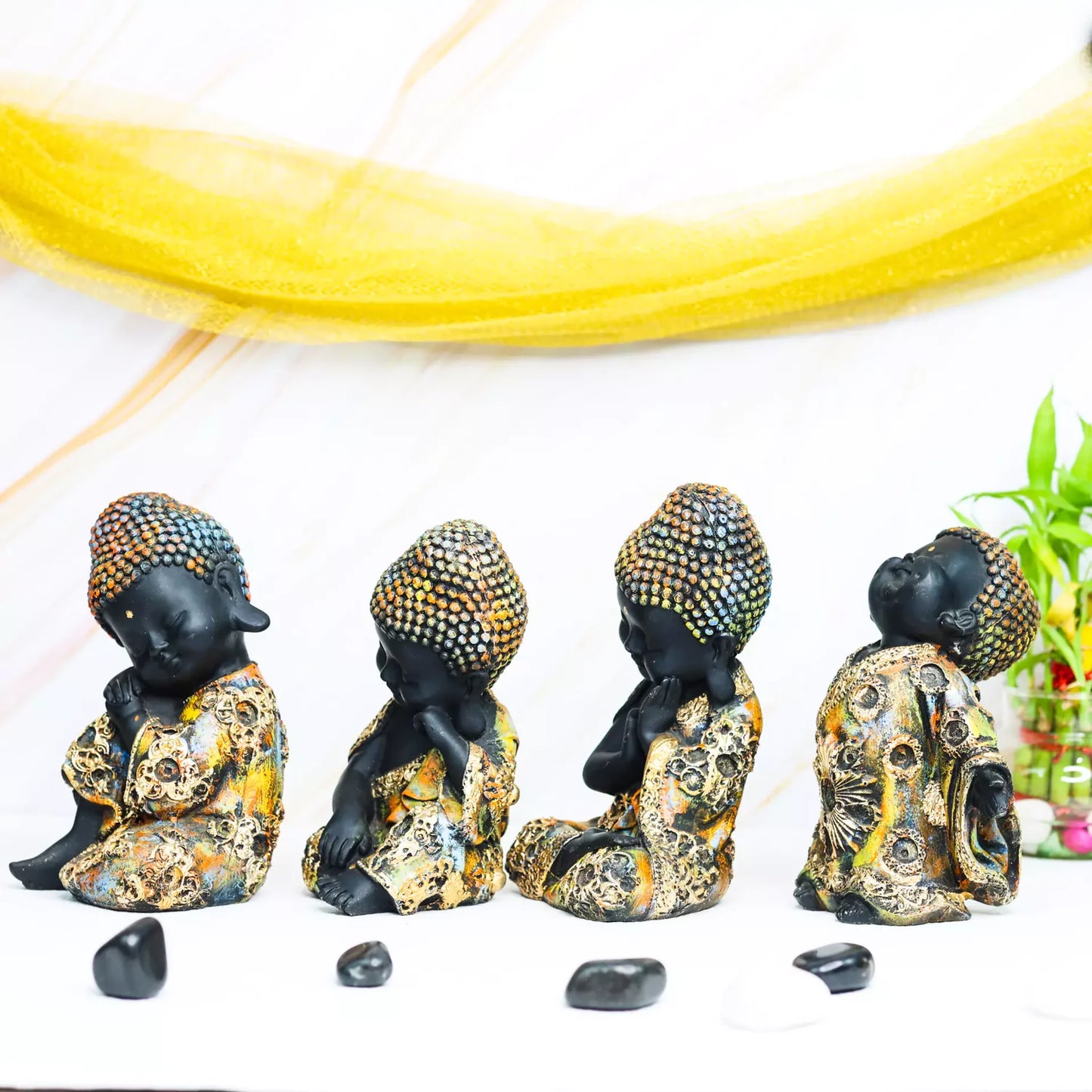 Titanic Monk Set of 4 Resin Handcrafted Statue