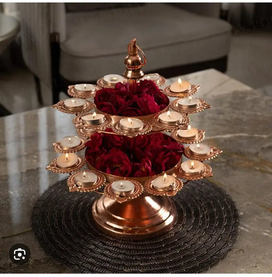 2 Layer Diya Urli Stand