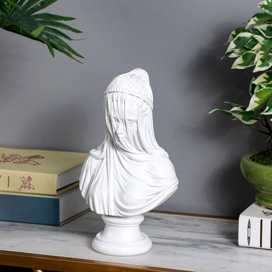Veiled Lady Bust Sculpture