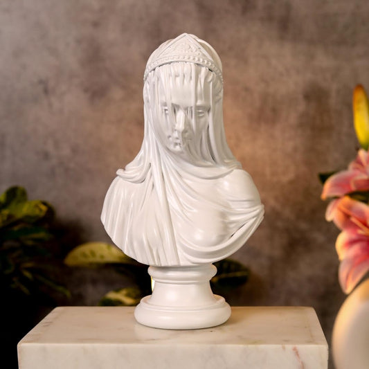Veiled Lady Bust Sculpture