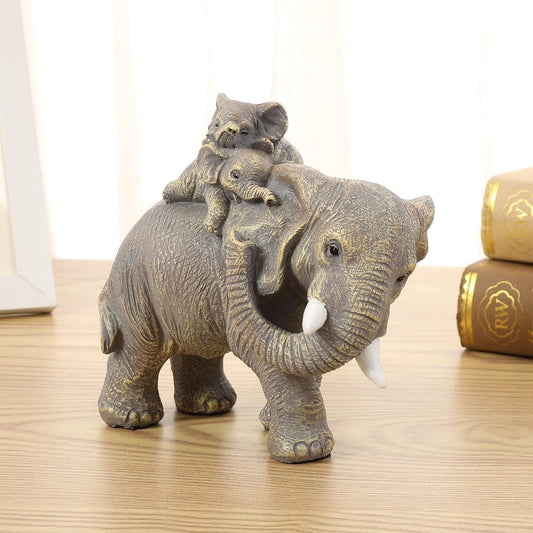 Mother & Baby Elephant Sculpture