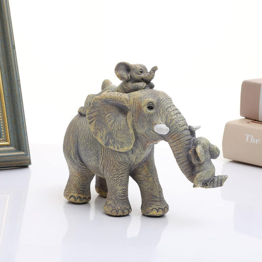 Elephant Family Figurine