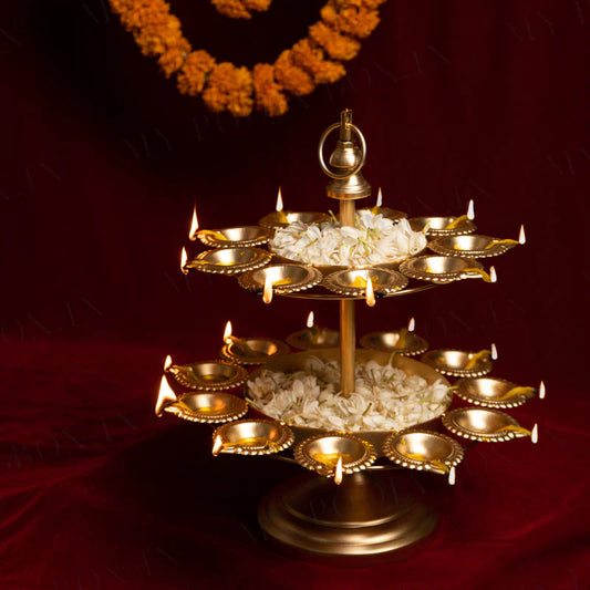 2 Layer Diya Urli Stand