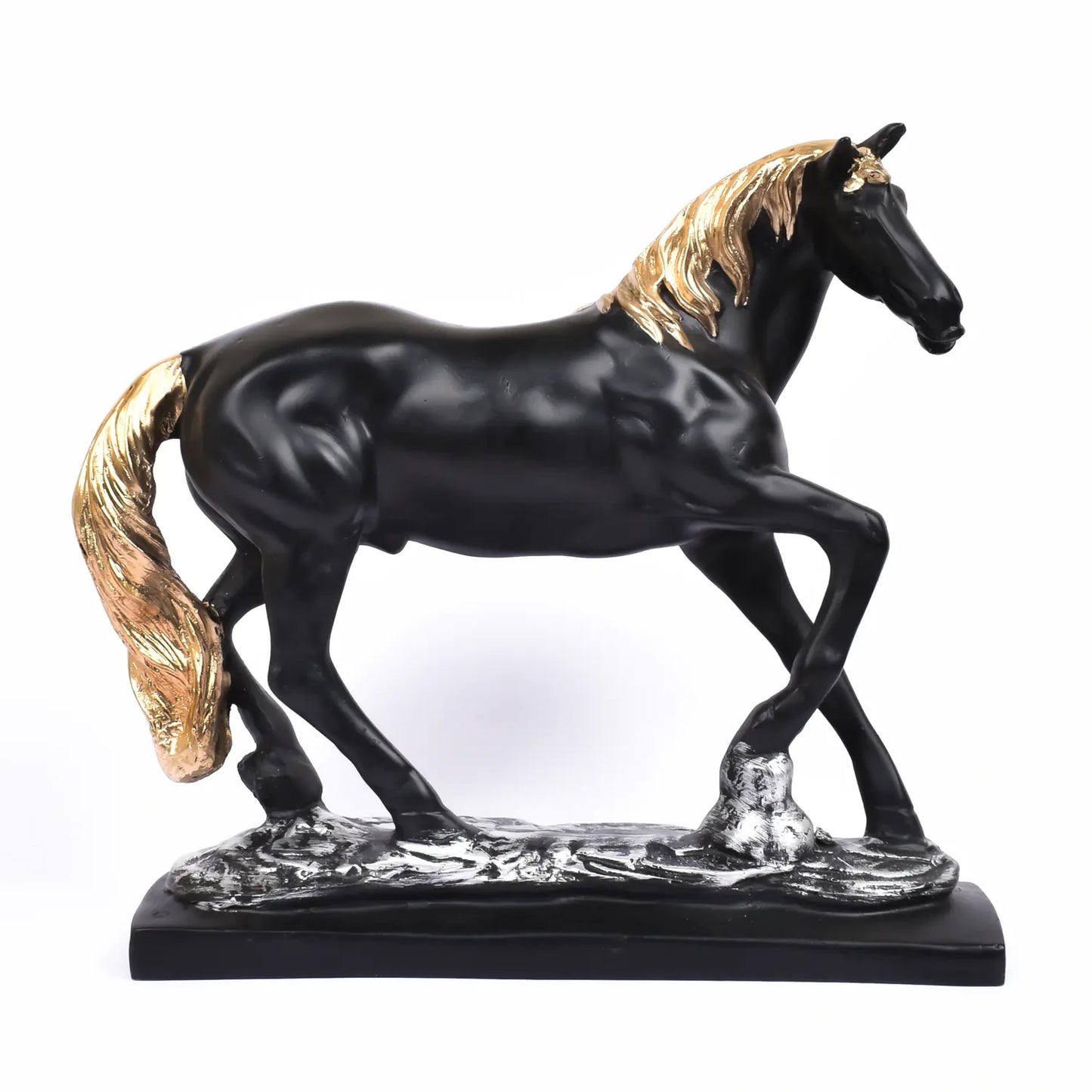 Black running horse Statue