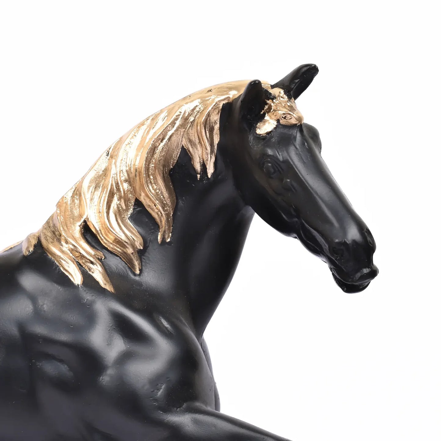 Black running horse Statue