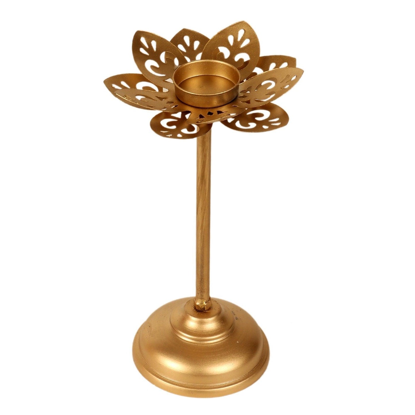 Golden Flower Diya Tealight Holder