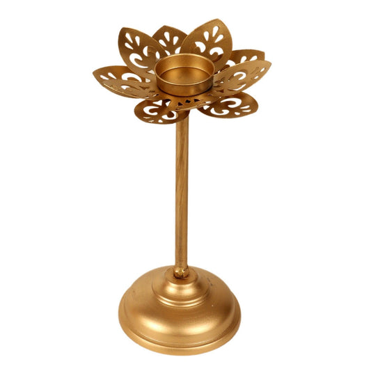 Golden Flower Diya Tealight Holder