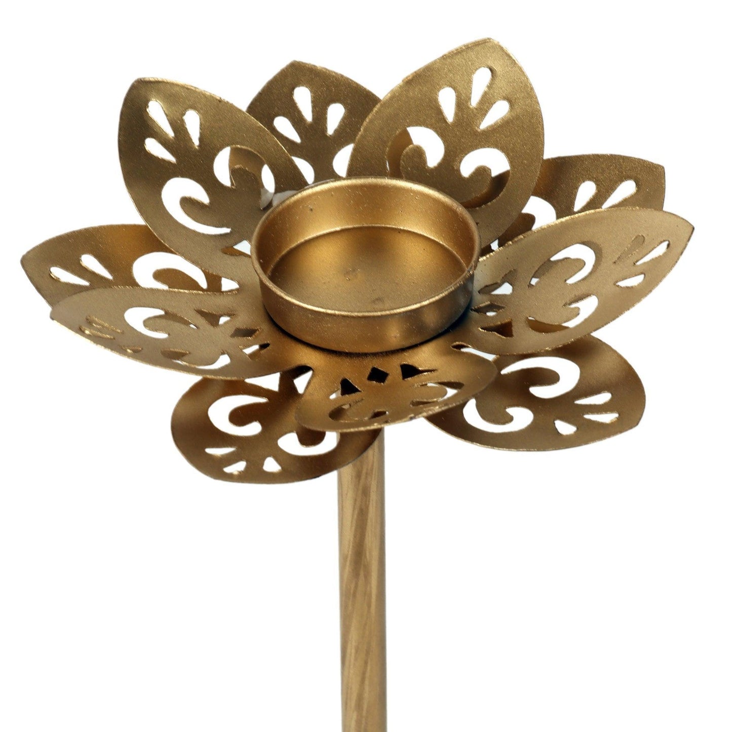 Golden Flower Diya Tealight Holder