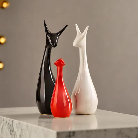 Deer Family Resin Handcrafted Statue-Wildlife Art