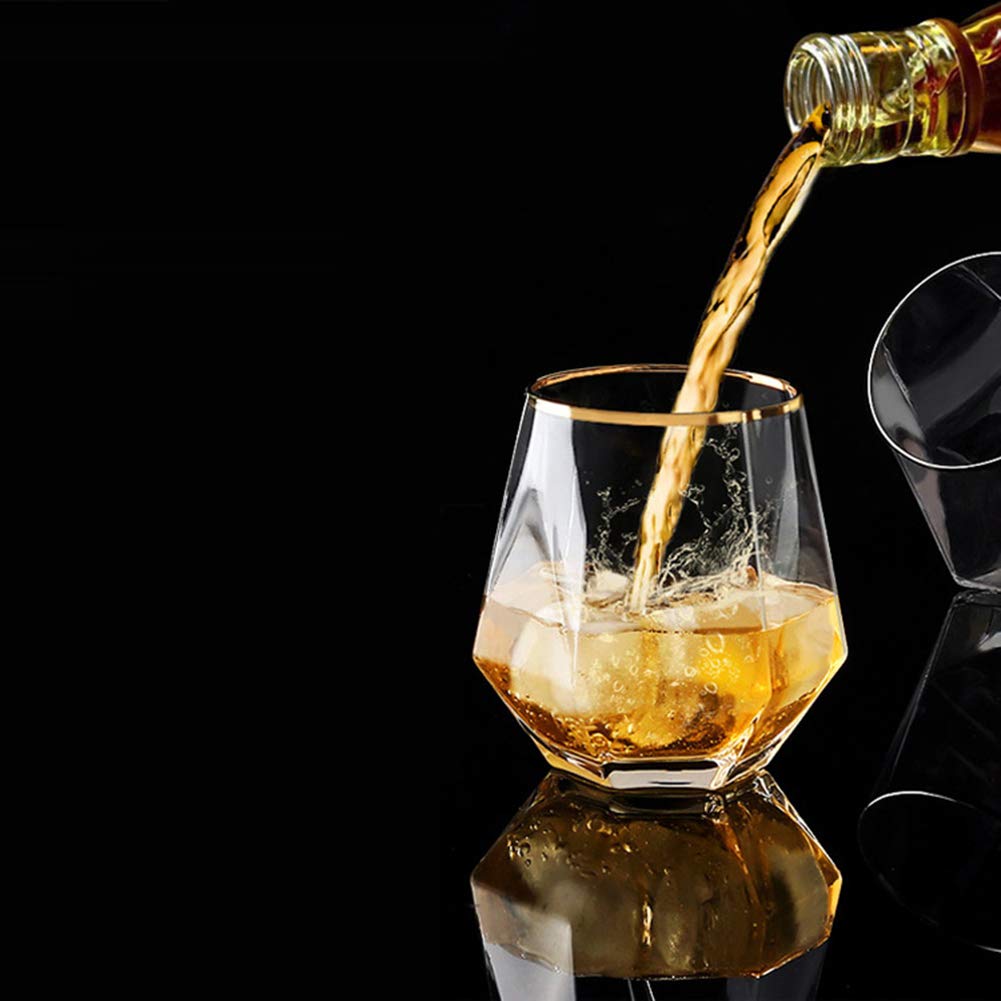 HEXA GOLD RIM PREMIUM GLASS - 310 ML