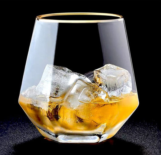 HEXA GOLD RIM PREMIUM GLASS - 310 ML