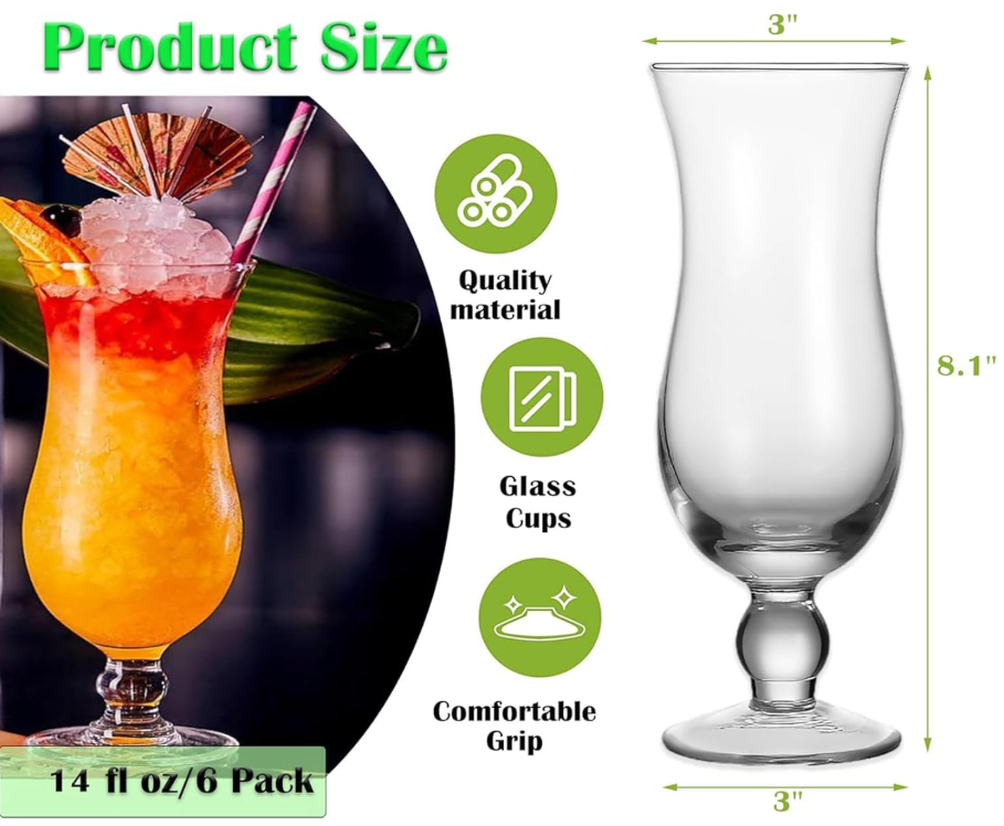 HURRICANE COCKTAIL GLASS - 450 ML