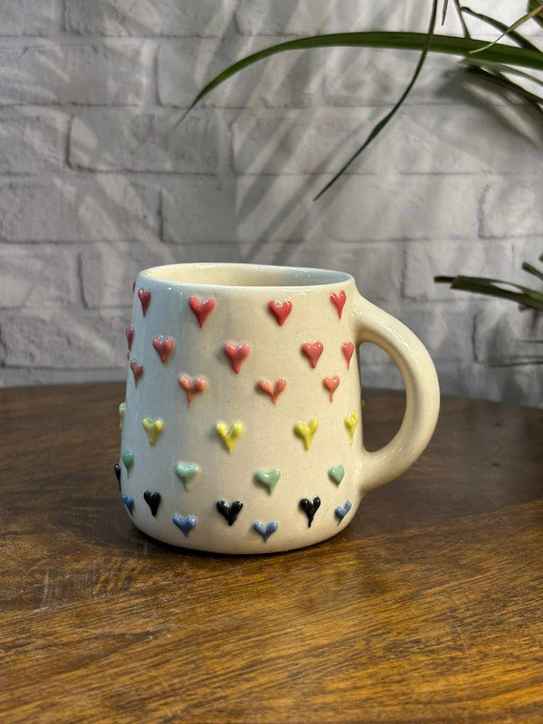 Multi-color 3D Heart Coffee Mug - 350 ml