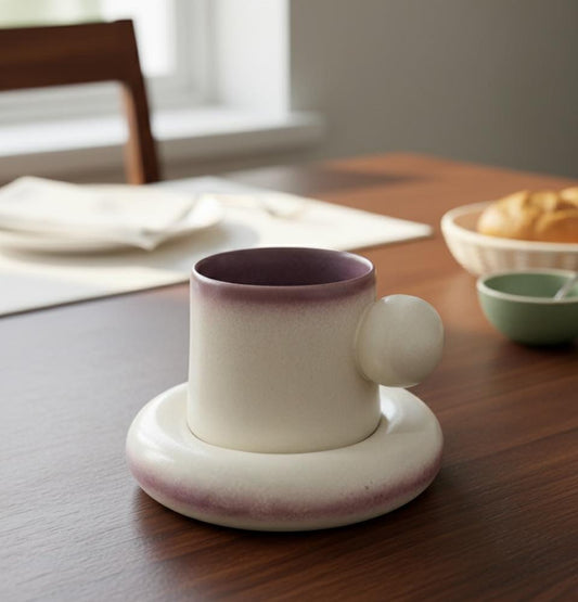 Lavender Mist Mug with Saucer