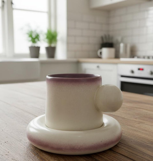 Lavender Mist Mug with Saucer