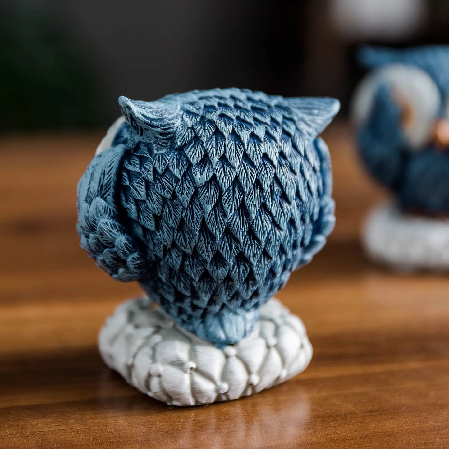 Blue Moon Guardians: Set of 3 Handcrafted Owl Statue