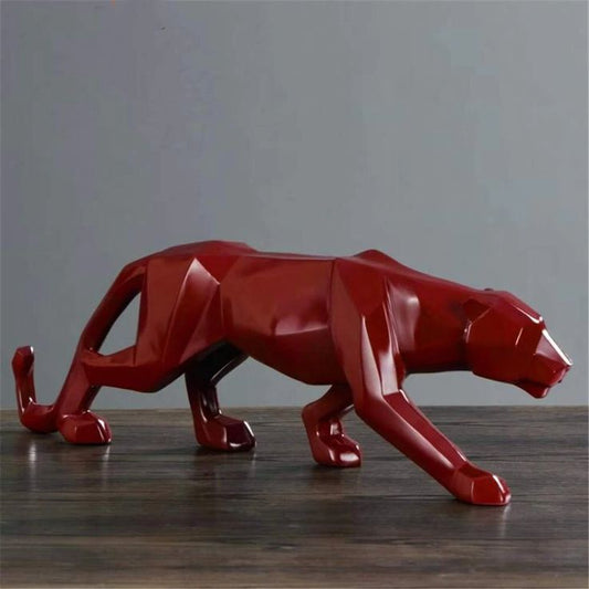 3D Geometric Panther Statue