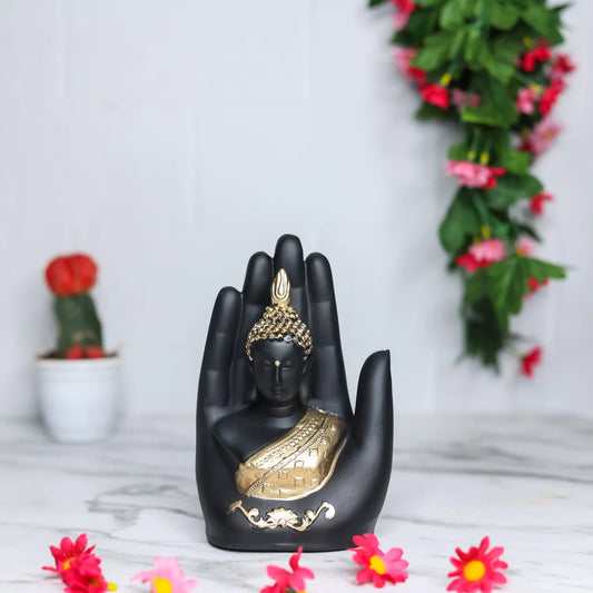 Palm Buddha Handmade Polyresin Statue