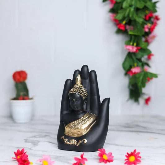 Palm Buddha Handmade Polyresin Statue