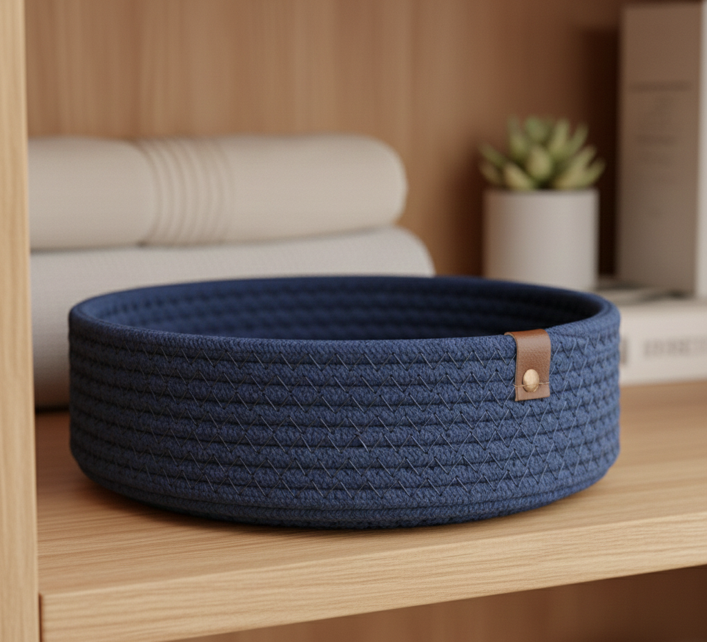 Royal Blue Classic Shelf Baskets - Set of 3