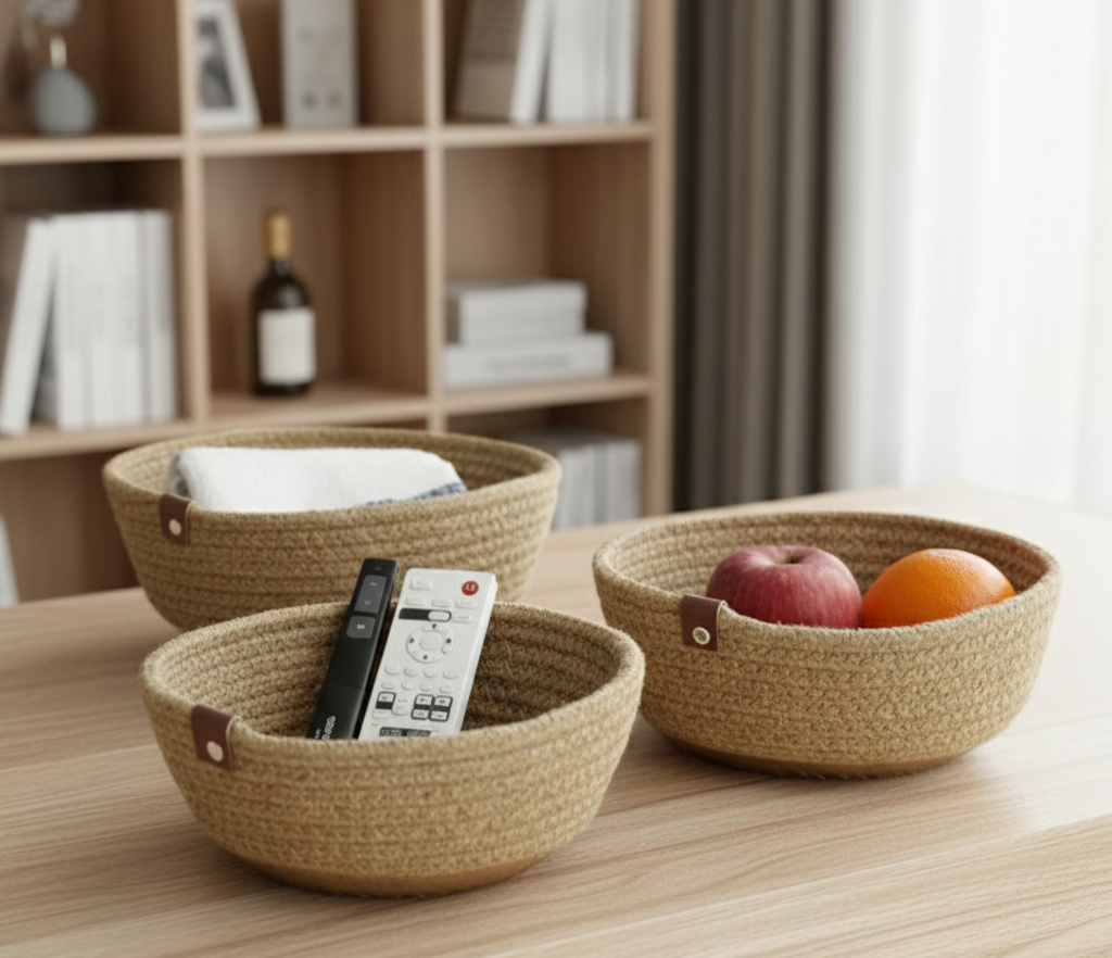 Beige Brown Shelf & Storage Basket - Customizable