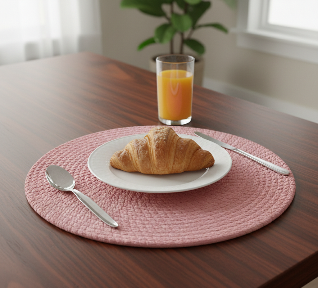 Pinteresty Pink Cotton Placemats