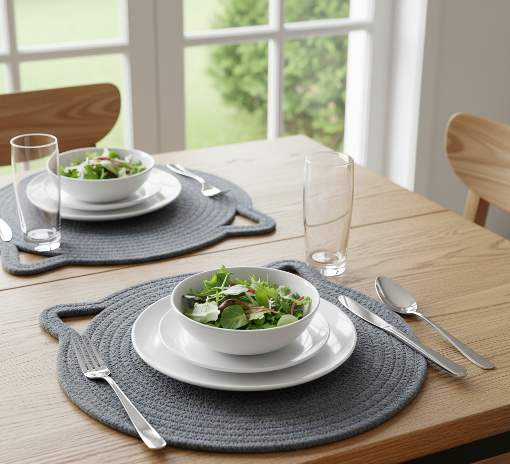 Pinteresty Cat-Ear Cotton Placemats