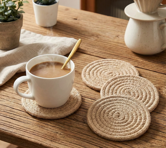 Light Shades Vintage Cotton Handmade Coasters - Multiple Colors