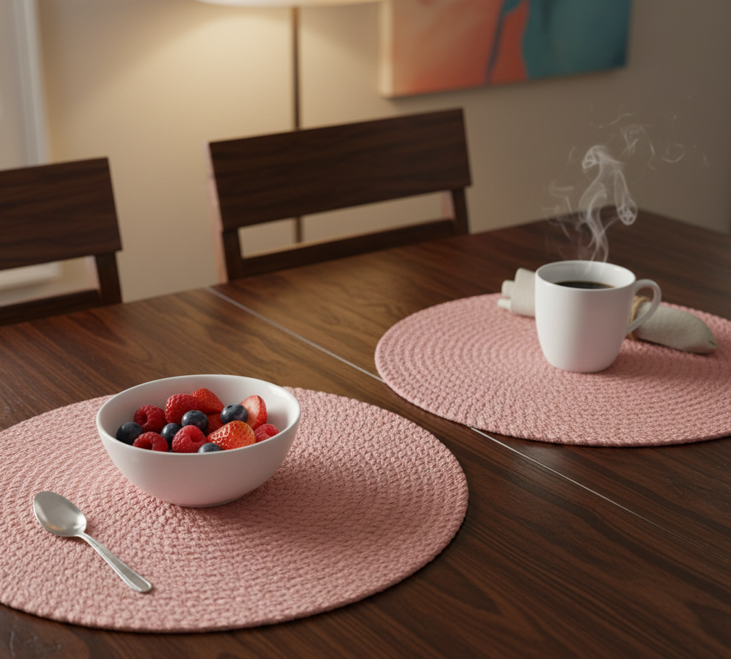 Pinteresty Pink Cotton Placemats