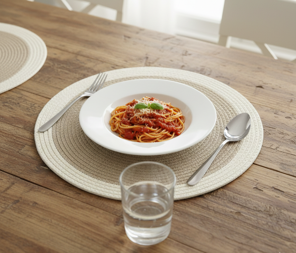 Beige with Off-White Border Dual-Color Placemats