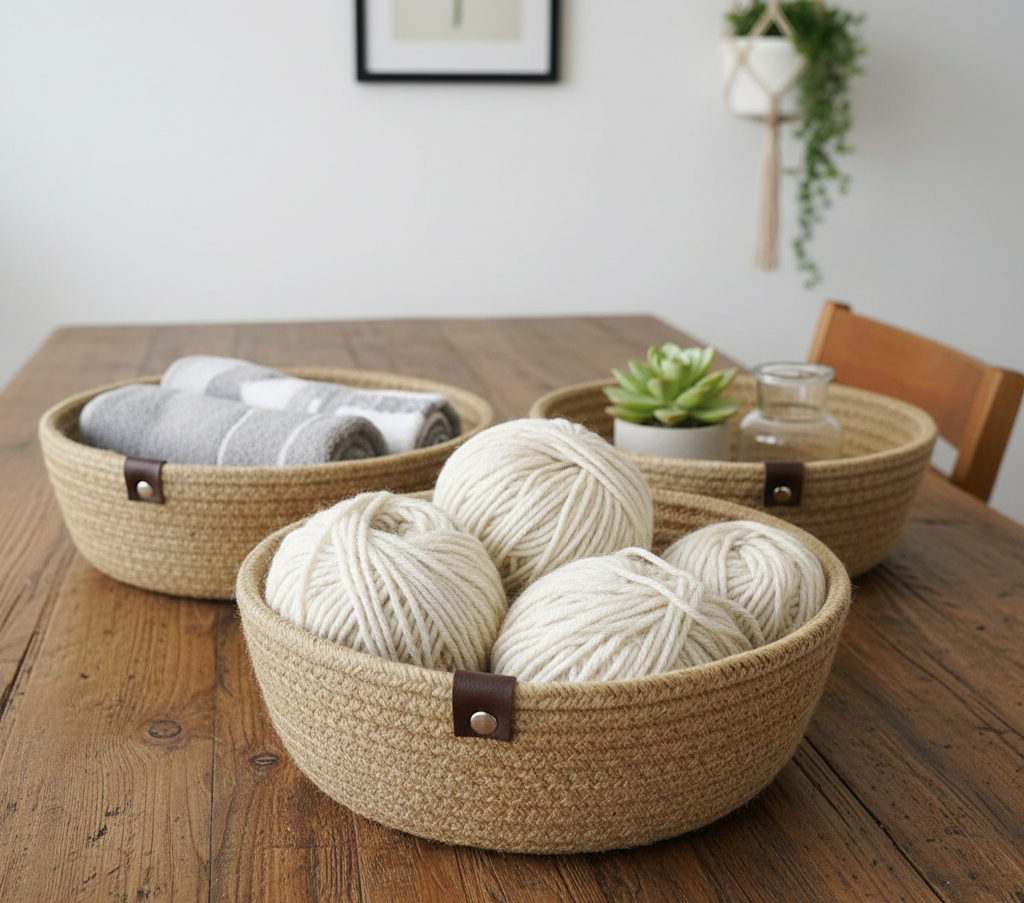 Beige Brown Shelf & Storage Basket - Customizable