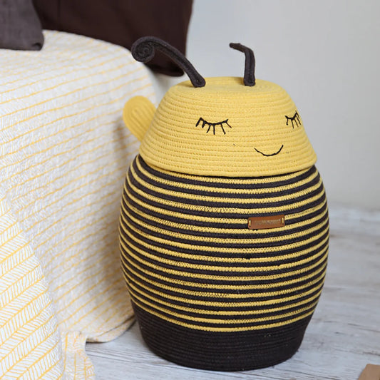 Cute Bumble Bee Cotton Rope Storage Basket