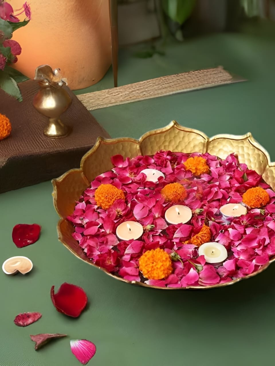 Urli Bowl for Diwali, Navratri Festival Decor