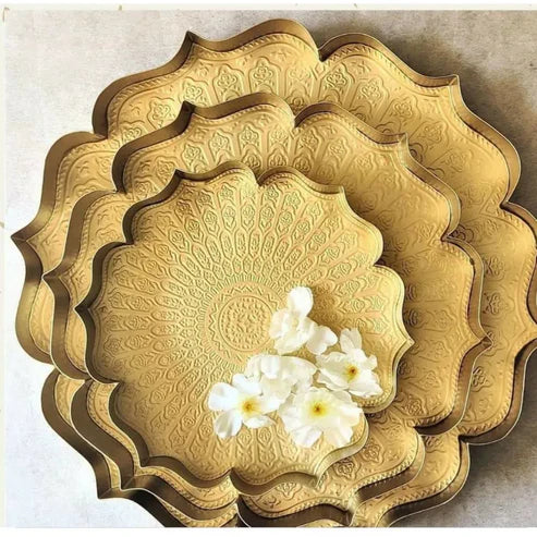 Festive Floral Golden Lotus Urli Bowl