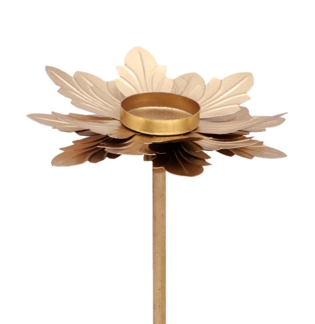 Metal Flower Petals Shaped Tealight Candle Holder