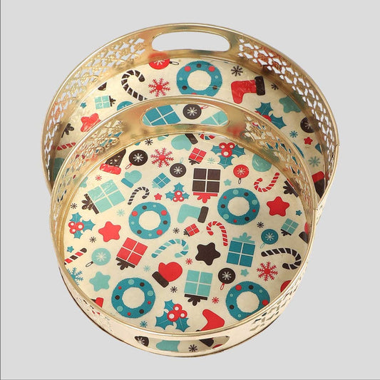 Decorative Pichwai Round Tray