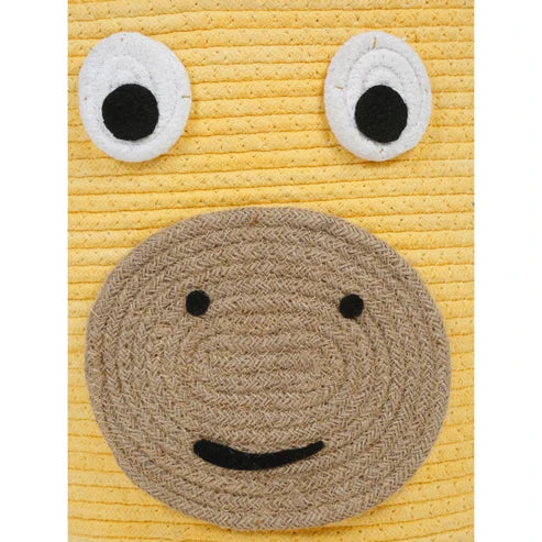Yellow Cow Soft Cotton Rope Toy Storage Basket
